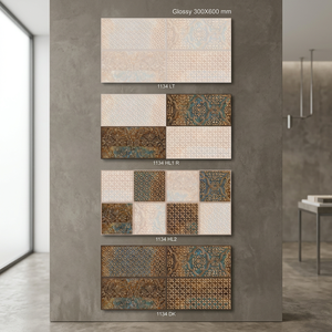 Prix d'usine indien 12x24 pouces Digital 300x600mm Glossy Glazed Designer 30x60cm Carreaux de mur en céramique du fournisseur indien - Product Image 4