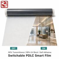 Película Inteligente PDLC Eléctrica Autoadhesiva con Transparencia del 85% / 90% / 93% para Ventanas de Hogar y Oficina