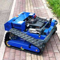 Nouvelle Tondeuse à Gazon sur Chenilles Autopropulsée de Conception Chinoise AWY-550, 225cc, à Essence, Automatique et Télécommandée