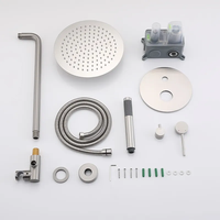 Système de douche de salle de bain moderne en acier inoxydable de haute qualité, douche de pluie murale, ensemble de douche de pluie pour bain, appartement, hôtel