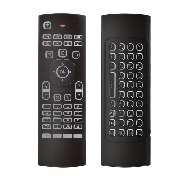 MX3 Backlight Air Mouse 6-axis Gyroscope Voice 2.4G Wireless Keyboard Smart Remote Control for Android System