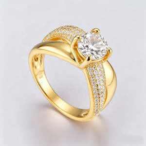 Bagues <span class=keywords><strong>de</strong></span> <span class=keywords><strong>Fiançailles</strong></span>/Mariage <span class=keywords><strong>en</strong></span> <span class=keywords><strong>Argent</strong></span> Sterling 925 avec Moissanite, Bijoux Fins Personnalisés <span class=keywords><strong>en</strong></span> Gros QX pour Femme, Cadeau <span class=keywords><strong>de</strong></span> Fête - Product Image 6