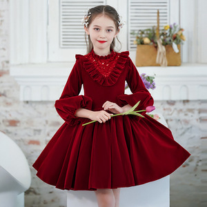 Vestidos de Niña de Alta Calidad en Rojo, Vestidos de Dama de Honor Blancos, Vestidos de Princesa para Niñas, Ropa de Boda - Product Image 2