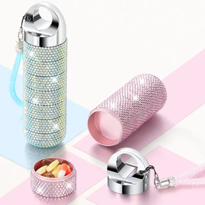 Boîte à pilules en aluminium de 7 jours avec logo personnalisé Organisateur de médicaments hebdomadaire durable pour l'organisation de stockage à domicile pour les pharmacies et les hôpitaux - Product Image 1