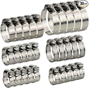 Abrazaderas de manguera ajustables de acero inoxidable 304 tipo 1/2 D personalizadas al por mayor, conexiones americanas y alemanas, abrazaderas de banda de metal y plástico con pernos. - Product Image 3