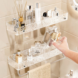 Bathroom Storage Rack Wall Mounted Rectangular For Cosmetics And Skincare Products Durable Custom Size - Product Image 1