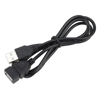 Câble d'extension USB noir cordon d'extension 2.0 A câble de chargeur mâle à femelle 1M pour ordinateur PC