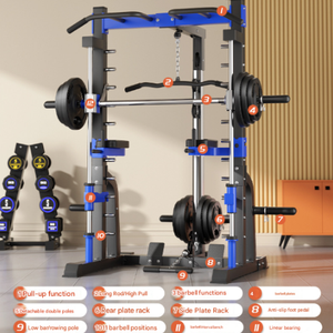 Smith Machine <span class=keywords><strong>Appareil</strong></span> d'entraînement domestique complet multifonctionnel Équipement de <span class=keywords><strong>fitness</strong></span> Ménage Squat profond et support de poussée - Product Image 4