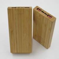 Estación de Carga Portátil Inalámbrica de Bambú y ABS Personalizada, YB-12, 10000mAh, 22.5W, Carga Súper Rápida, Batería de Litio-Polímero