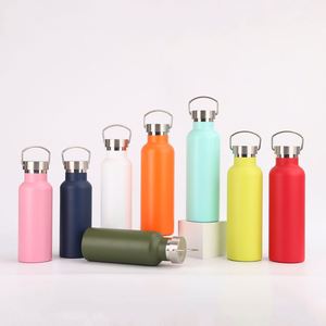 Bouteille d'eau sport à large ouverture de style américain en acier inoxydable 304, double paroi isolée sous vide, isolation thermique de 6 à 12 heures - Product Image 1