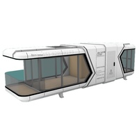 Cápsula Espacial Móvil para Exteriores B&B, Habitación de Hotel Interactiva, Casa EPS, Panel de Aluminio y Plástico, para Viajes de Negocios, Camping, Habitación con Luz Solar