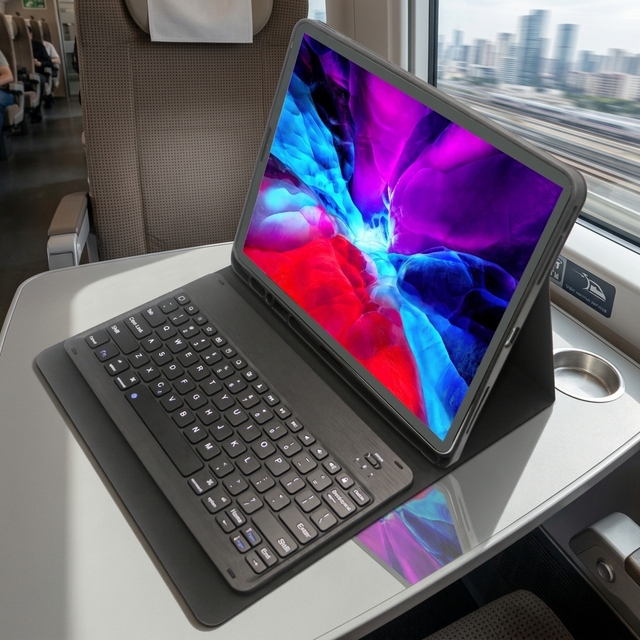 High Quality 12.9-Inch ABS & PU Leather Tablet Case for iPad Pro 2022/2021/2020/2018 with for 5.0 Keyboard Interface