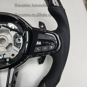 Volante Deportivo de Fibra de Carbono Forjado y Cuero Perforado para BMW Serie G, M3 G20 G30 G80 M4 G82 M5 CS - Product Image 3
