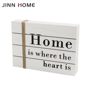 Gia Đình Cổ Điển Bằng Gỗ Bóng Hộp Dấu Hiệu Cho Trang Trí Nội Thất Treo Hoặc Bàn Sử Dụng 'Nhà Là Nơi Trái Tim Là Khung Ảnh - Product Image 2