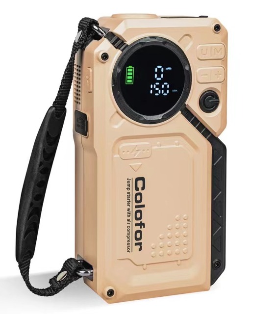 Air Compressor With Jump Starter , 2000MAH 150PSI 12V Jump Box Car Battery
