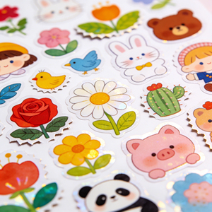 Autocollant en papier découpé personnalisé pour cadeaux promotionnels - Product Image 1