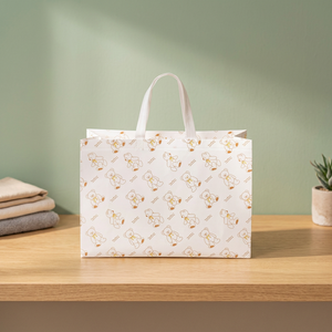 Bolso de compras no tejido con patrón informal blanco - Product Image 2