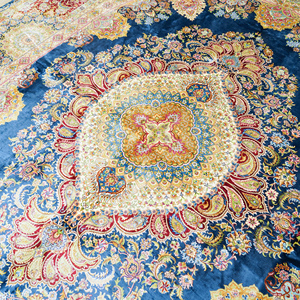 Tapis islamiques 9x12ft Pakistan persan grand tapis de soie chinois oriental bleu et rouge tissé <span class=keywords><strong>à</strong></span> <span class=keywords><strong>vendre</strong></span> - Product Image 4