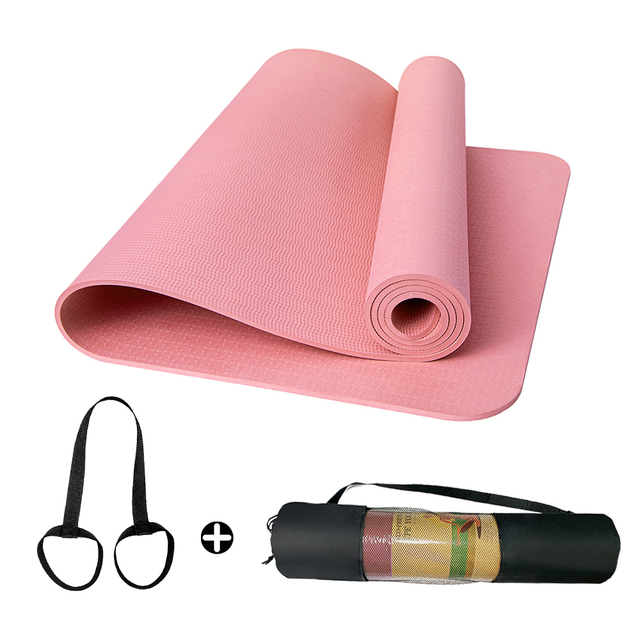 Wholesale Price Custom Logo Yoga Mat Single Layer Thick Non-Slip TPE Yoga Mat for Home Gym Fitness Pilates Workout