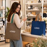 Sacs non tissés écologiques personnalisables pour le branding de votre magasin – Épais, durables, avec poignées découpées en D, couleur personnalisée, pour courses et transport réutilisables