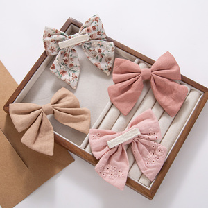 Barrettes à cheveux en tissu pour petite fille, lot de 4 pinces à cheveux pour queue de cheval, 3 ans et plus, accessoires de fête de princesse de printemps, pour enfants - Product Image 5