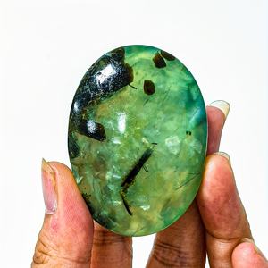 Pierre de préhnite verte naturelle polie, pierre de méditation, cristal de guérison pour le Reiki, l'équilibrage énergétique, vente en gros - Product Image 2