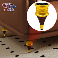Pieds de meubles décoratifs en plastique JIEYING, 180 mm, dorés, coniques, pour canapé, accessoires de remplacement pour armoire et canapé