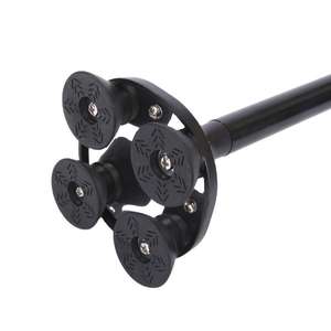 Canne pliante épaissie à quatre pieds avec lumière intégrée, télescopique, pour seniors, en alliage d'aluminium, embout en caoutchouc noir - Product Image 3