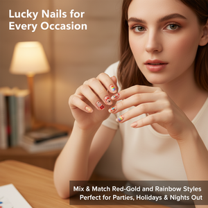 Pegatinas de Uñas con Dibujos Animados de Año Nuevo, Adhesivos Decorativos para Uñas Resistentes al Agua y de Larga Duración, Multifuncionales, para Decorar Fundas de Teléfono, Diarios y Álbumes de Recortes - Product Image 1