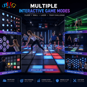 Système de sol interactif à grille de jeu, dalles LED commerciales, jeux de mouvement multijoueurs pour centre de divertissement et d'arcade (FEC) - Product Image 4