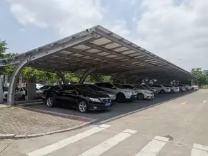 Panel solar de fábrica Montaje en tierra Sistema solar Montaje de cocheras y garajes para estacionamiento de automóviles