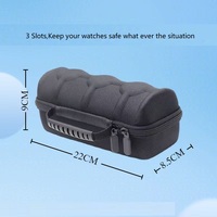 Étui de voyage rigide en EVA durable pour montre, avec fermeture éclair, portable, pour rangement et transport en extérieur