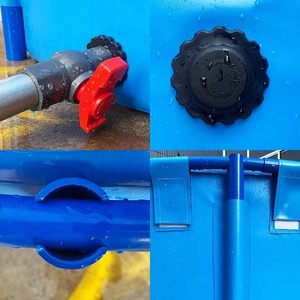 Vasca per Pesci Pieghevole in PVC Blu da 2000L, Attrezzatura per Acquacoltura Biofloc, Serbatoio per Pesci Collassabile Keystar - Product Image 2