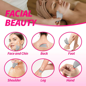 Massaggiatore di bellezza a pettine Terahertz personalizzato per la cura del viso Guasha raschiatura del corpo - Product Image 5