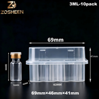 Boîte de rangement personnalisée pour flacons de sérum en plastique 3ml10, boîte d'emballage pour flacons de taille personnalisée pour flacons de laboratoire et cosmétiques