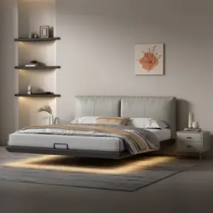 جلد مغناطيسي أو سرير رفرف ناعم مصنوع يدويًا ، غطاء سرير