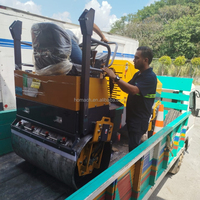 Compacteur routier vibrant diesel Kubota 1-3-5 tonnes à double tambour pour asphalte et sol - Prix usine