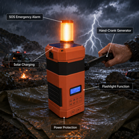 DF-585 Handkurbel-Solar-Notfallradio Doppellautsprecher AM/FM-Radio Zeltlampe 5000mAh Powerbank IPX6 Wasserdicht
