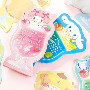 New Summer Ice Drink Three-Eyes Character Loose <b>Leaf</b> Memo Pad Cartoon Creative Sticky Notes Special-Shaped Stickers Cute Die Cut - Product Image 2