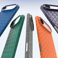 Coque de Téléphone TPU Anti-Choc Design à Motif Tissé pour IPhone 17, Housse de Luxe Funda IPhone 16 Pro Max Xr X 7 8 11 12 14 15
