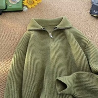 Pull à manches longues de style japonais pour hommes et femmes, avec col montant et tissu doux et chaud, idéal pour les tenues assorties de couple et la superposition