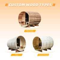 Sauna de Barril para Exteriores de Madera de Cedro Rojo Canadiense de la Mejor Calidad