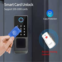 IP65 Tuya TTLock tahan air luar ruangan kode kartu sidik jari kata sandi elektronik aplikasi Cloud WiFi/tombol MASUK TANPA kunci pintar