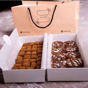 Benutzer definierte gedruckte tragbare Geschenk Eve Apple Sweets Box Kekse Verpackung Papier Weihnachts kuchen Papier Box