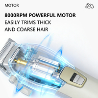 KEMEI PRO KM-CW2107 Premium 2000mAh Alat Cukur Bulu Hewan Peliharaan Elektrik 8000RPM Pisau Keramik yang Dapat Disesuaikan Pemotong Bulu Anjing Kucing Suara Rendah