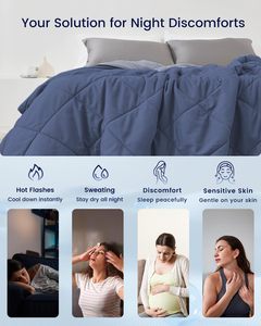 Hot <span class=keywords><strong>Sleeper</strong></span> All Season Double Side Arc-Chill Bamboo Fabric King Size Cooling Edredón Manta de refrigeración para el verano - Product Image 4