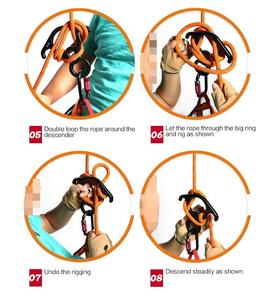<span class=keywords><strong>Figure</strong></span> 8 Descender dengan perlindungan Lug bengkok, perangkat <span class=keywords><strong>Belay</strong></span> Aloi aluminium untuk Abseiling dan Rappelling - Product Image 6
