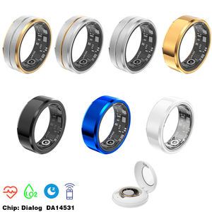 SR01 Gezondheidszorg Smart <span class=keywords><strong>Ring</strong></span> 16mAh Roestvrij staal Waterdicht Hartslag Multifunctionele monitor Fitness Tracker APP-bediening - Product Image 1