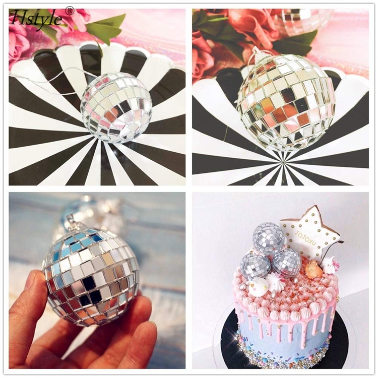 Discokugel Tortendeko Set – 32 Stück, Lila & Silber, Für Kuchen, Cupcakes, Disco-Party