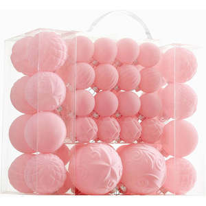 Ensemble de 46 boules de Noël élégantes pour la décoration de l'arbre de Noël, boules floquées pour les fêtes à la maison - Product Image 6